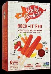 49 RUBY ROCKET'S veggie & fruit frozen pops 10.5oz Reg. $5.