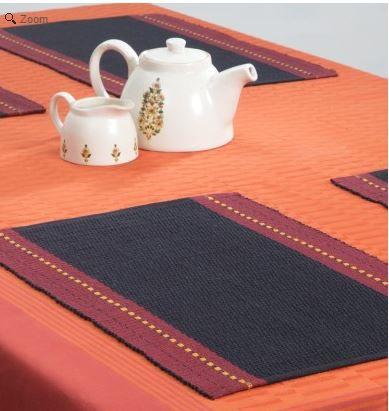 Table Linen Set Cotton Woven Table