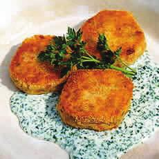 Recipe: Fish Cakes 300g Lightly cooked cod, salmon or coley, chopped Gas mark 7 or 190º 300g Mashed potato, cooked 1 Egg 100g Breadcrumbs 2 tbsp.