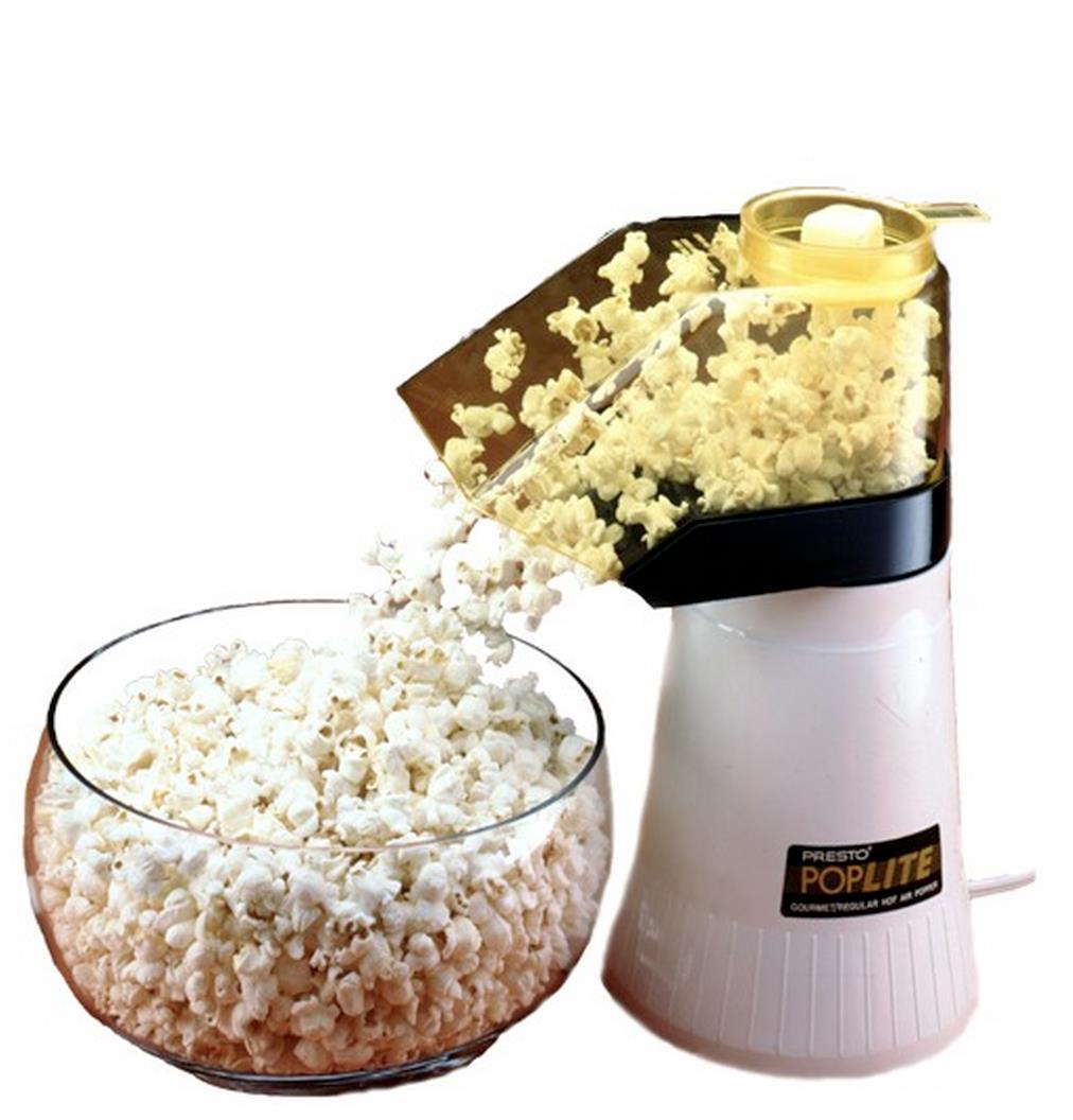 Air Popper Measure kernels in removable cup that sits on the lid Pour kernels into chamber of air popper Place lid, and removable