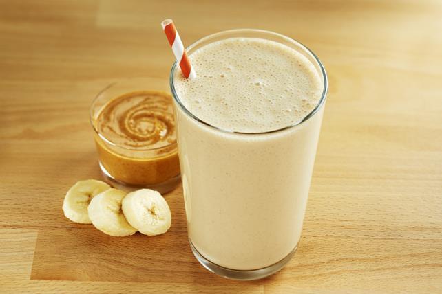 32 Smoothies Peanut Butter Banana 2 frozen bananas 2 tablespoons natural peanut butter 1 cup milk (can use nut or soy) 1/2 cup