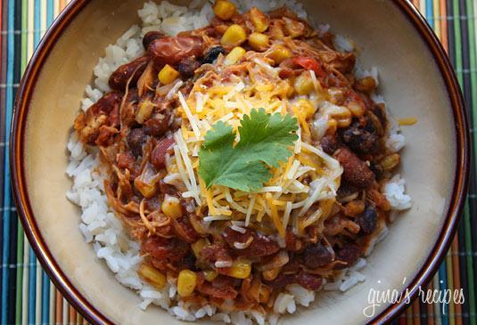 7 One-pot Wonders Southwest Chicken Skillet 1 cup uncooked long grain white rice 1 cup salsa 1.5-2 cups precooked shredded chicken 1 (15 oz.) can black beans 1 (15 oz.) can corn 1 Tbsp.