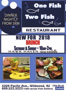 Serving dinner from 4pm 609-600-1422 Tisha's Fine Dining, Washington Street Mall, Cape May This Cape May gem is located right in the center of town on the Washington Street Mall and the food is as