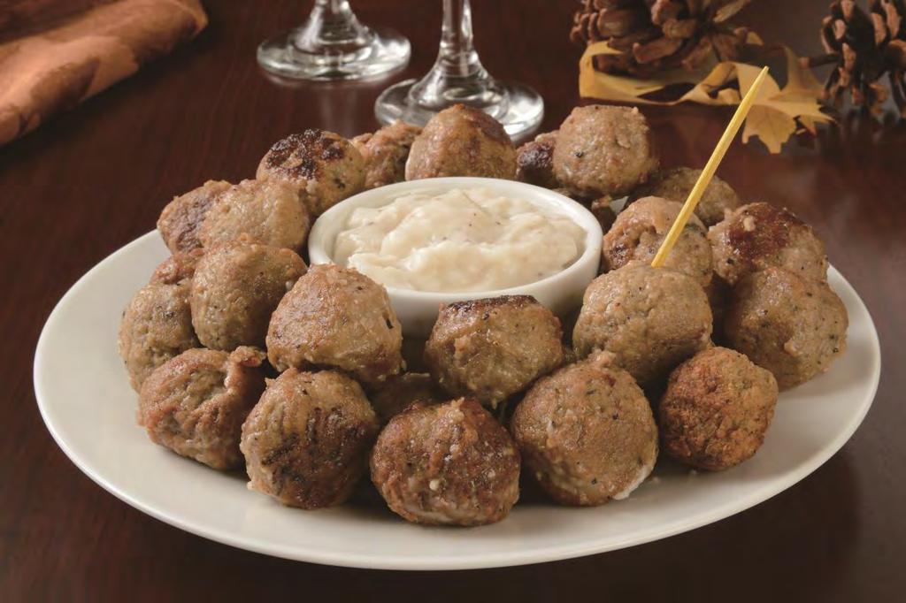MEATBALLS WITH RANCH DRESSING 1. In a large bowl, combine the ground beef, onion, garlic, eggs, Worcestershire sauce, bread crumbs, parsley, and salt and pepper. Mix well. 2.