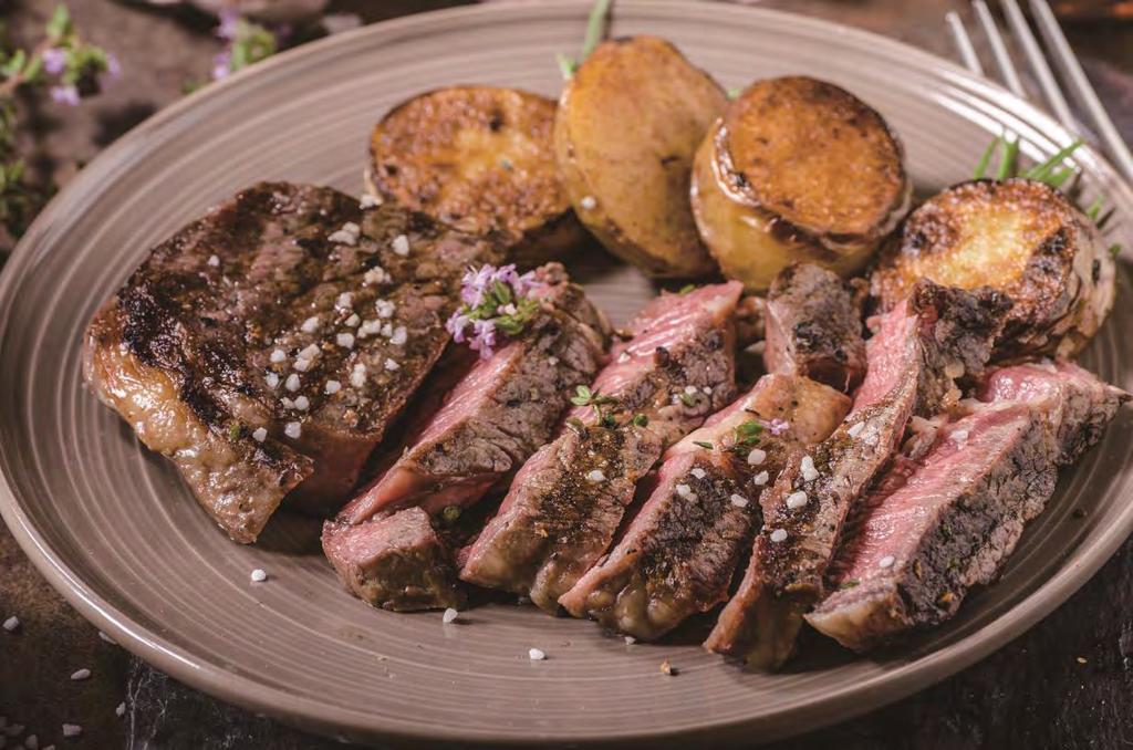 RIBEYE STEAK WITH HOTEL BUTTER 1. Ahead of time, using a food processor combine the first 5 ingredients, roll the butter into a tubular shape using parchment paper and chill in the refrigerator. 2.