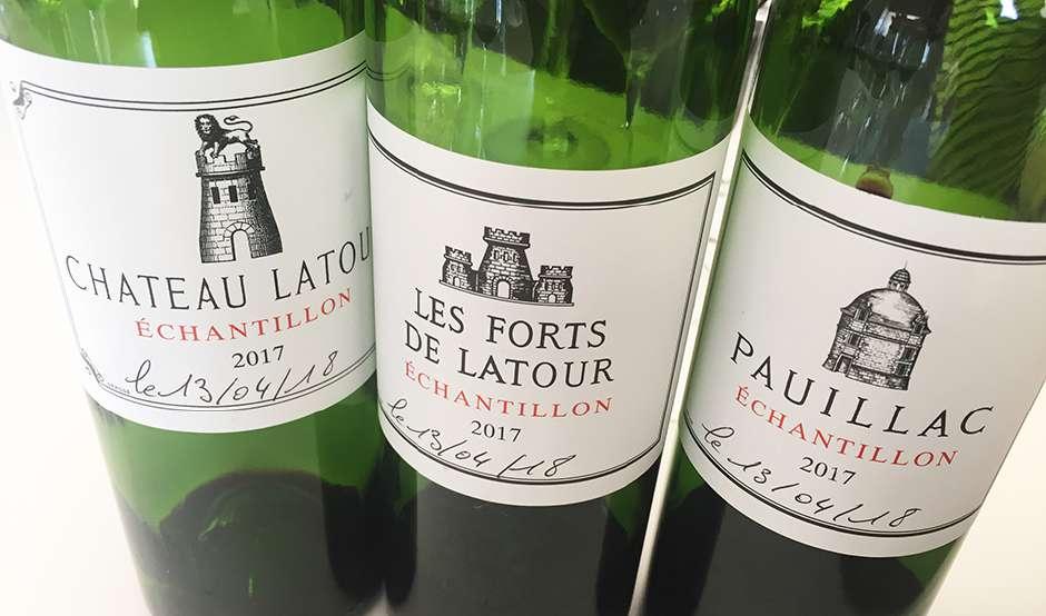 Pauillac de Latour 89-91 (lost 2ha to frost all normally used for the Pauillac) 53 CS 40 M 7 PV 13.4% Deep purple colour. Inky spicy aromas, with extracted purple fruit scents. Blueberries and cream.