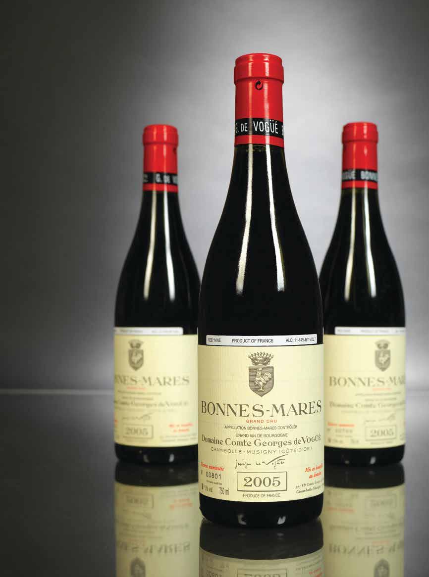 Bonnes-Mares Comte Georges de Vogüé 2005 "...all wrapped in a dazzling long finish that is perfectly balanced...95." BH 1/08.