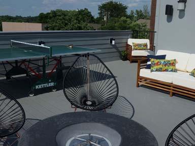 rooftop deck and speakers throughout the house - true walking distance to everything