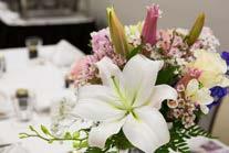serviettes $1 each Flowers and floral arrangements POA Centerpieces
