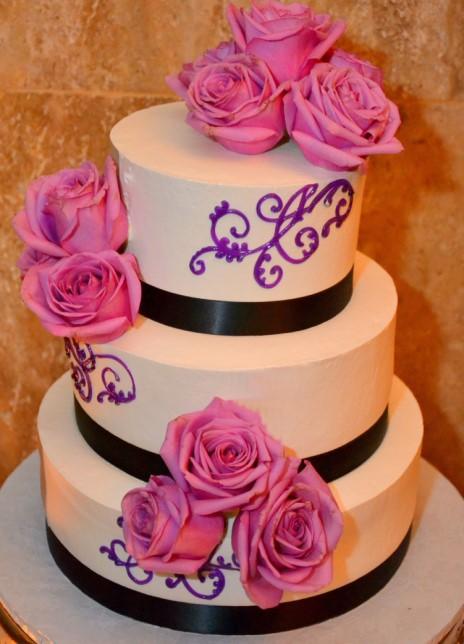 ADDITIONAL CHARGE. ROSES CAN BE ADDED TO CAKE FOR $25.