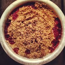 Add the margarine. 5. Rub the mixture with your fingertips until it looks like fine breadcrumbs. 6. Stir in the sugar and sprinkle evenly over the top of the fruit. 7.