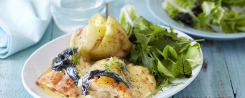 Cheesy Haddock and Spinach Bake Thursday 24th May COOK TIME PREP TIME SERVES 00:50:00 00:10:00 4 Make this balanced fish recipe during the week using haddock and spinach, topped with your favourite