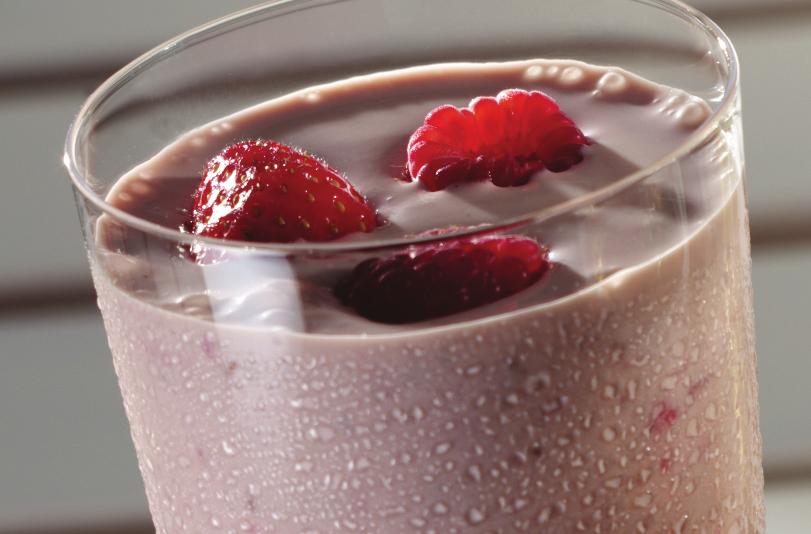 Drinks Summer Smoothie Pureéd summer fruits are blended with vanilla ice cream and Strawberry Fortijuce to make a really special milk shake.