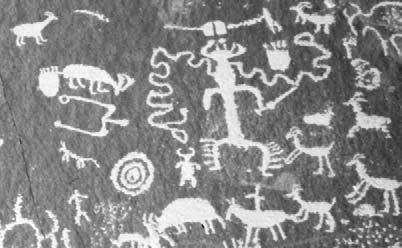 Paleo-Indians Petroglyphs at Mesa Verde Evidence The early people who lived in the Four Corners area are called prehistoric because they left no written records.