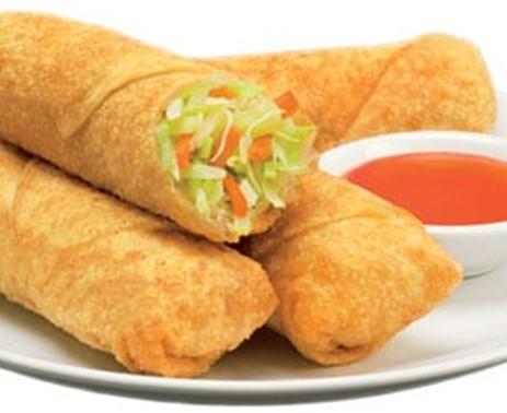 Egg Rolls Ingredients 1 pkg. egg roll wraps 1/2 cup shredded large onion 1/2 cup shredded carrots 1/2 cup shredded celery 1/2 cup shredded cabbage 4 tsp grated ginger 1 tbsp. soy sauce 2 tbsp.