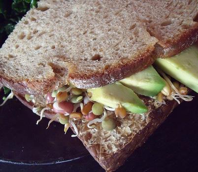 Avocado, Kale & Bean Sandwich 4 tablespoons extra virgin olive oil, divided 1/4 cup balsamic vinegar 2 tablespoons Dijon mustard 1/2 teaspoons dried thyme or tarragon 1 pound kale, stems and center
