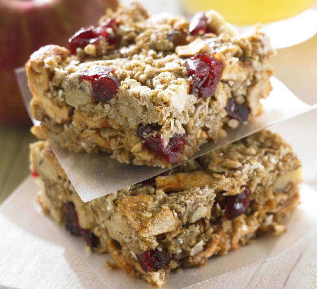 SNACKS Cranberry Granola Bars 2 cups rolled oats- gluten free 1/2 cup crushed walnuts 1/2 cup dried cranberries 4 tbsp chia seeds 4 scoops vanilla protein (vegan or whey) 2 tbsp honey 1/4 tsp salt
