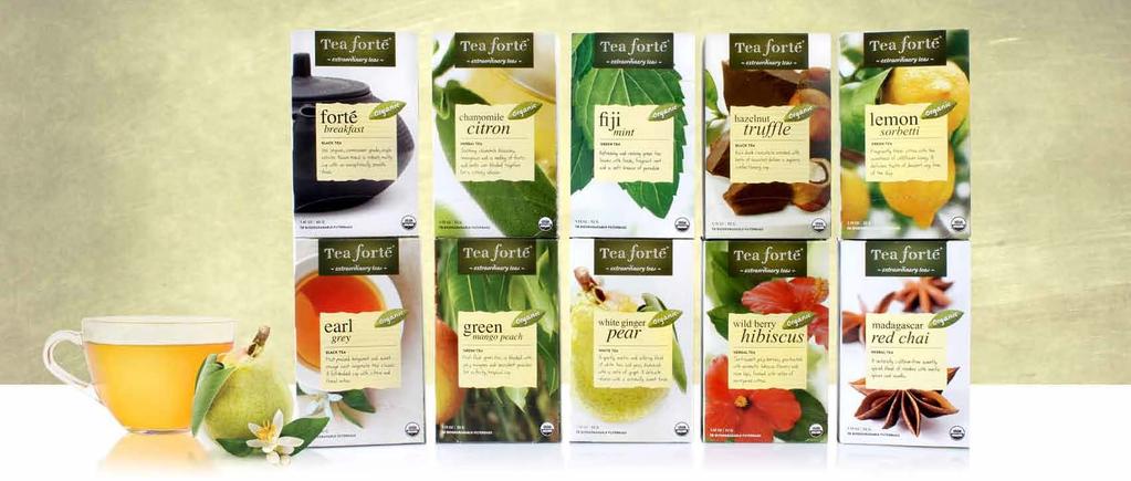 FORTÉ FILTERBAGS Inspired by nature, motivated by demand... USDA certified organic, each single-cup serving of these premium-grade teas is the finest infusion you will experience in a bag.