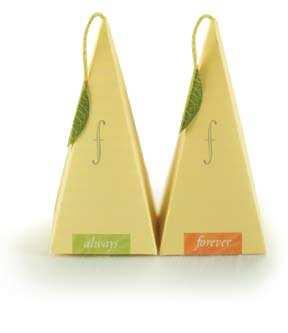 . Each tea infuser contains a leaf shaped note that offers words of