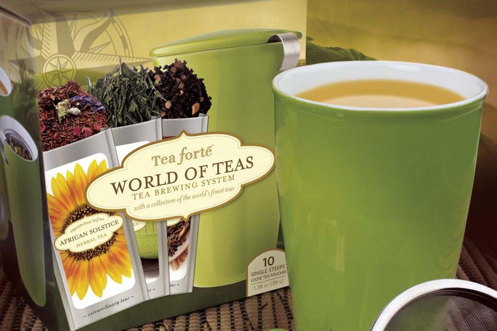 T H E S P ECIA LT Y FO O D T R A D E world of teas loose tea starter set (see page 25) world of teas A journey in tea... from the world s most beautiful gardens come these artisan-crafted varietals.