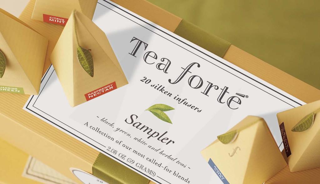 forté classic Our whole leaf tea silken infusers come in varied collections that are beautifully packaged and always appreciated as gifts.