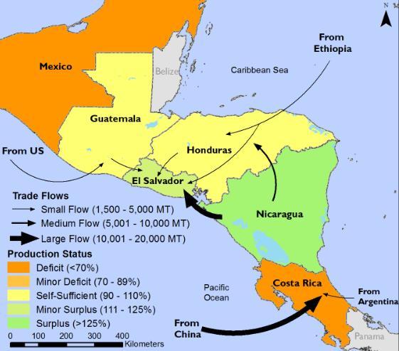 Nicaragua is the regions lead bean exporter (Figure 12).