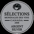Vintage, awarded the Silver Medal at Selections Mondiales des Vins in the - Quebec (Canada).