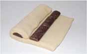 1 PRE PROOF PREP Place 2 full Chocolate Batons and 2 broken pieces on the pastry blank, as shown in (Fig.