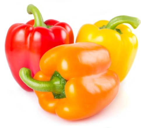 Peppers have a lot of vitamin C and antioxidants. The red peppers are also full of vitamin A.