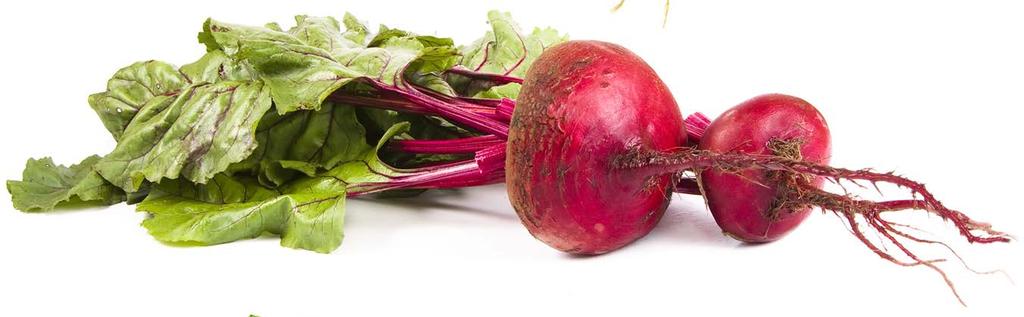 Beetroot This root vegetable is a beetroot. They grow underground with green leaves above ground.