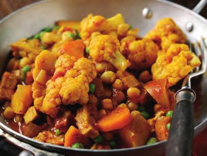 saturday easy Vegetable curry Suitable for freezing 453kcals/1895kJ per portion Use your favourite vegetables. Another time, try adding peppers, mushrooms or courgettes.