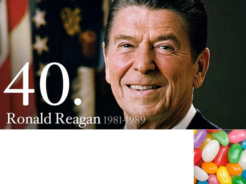 Presidential Fact: Ronald loved his jelly beans, we guess you could say that he was a jelly bean fiend. Jelly Bean : A burst of luscious fruity tones teases the senses with this gourmand confection.