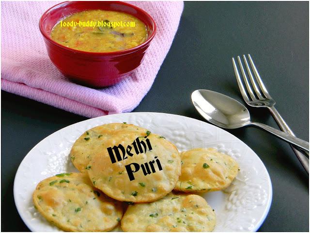 Tips If you find your dough is sticky, add a tbsp of flour and knead it again. Always cook poori in a medium heat.
