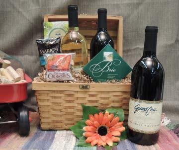 98 Hacienda Happening This distinctive dark weave basket comes packed with a trio of wines from