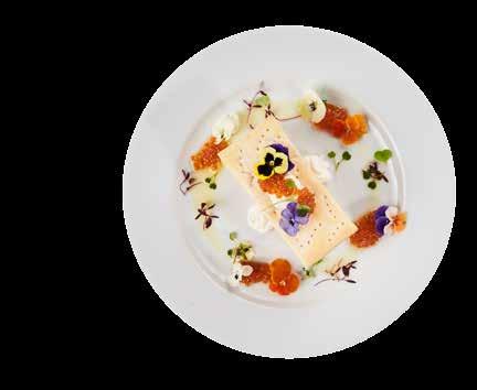 SIT DOWN OPTION 3 Select one item per course see separate dessert menu 2 Course : 55 3 Course : 60 STARTERS Glenarm Organic Smoked Salmon Mille feuille Caviar, edible f l owers and horseradish cream