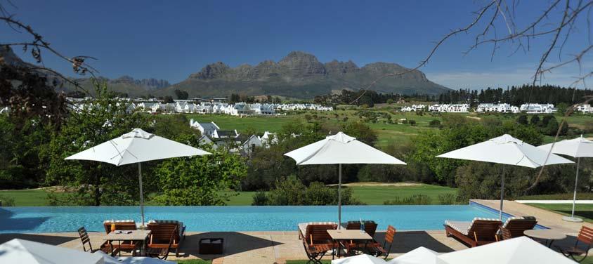 Our 46 room, 4-Star De Zalze Lodge, offers guests panoramic views of the Stellenbosch and Helderberg Mountains, as well as the vineyards of the Kleine Zalze Wine Estate.