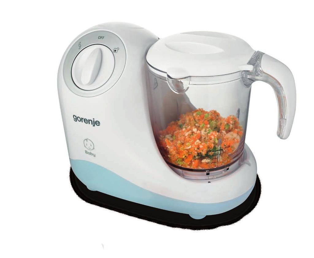 Simple and healthy 3 VERSATILE HELPER FOR BABY FOOD HOME CHEFS Gorenje Baby Food Multichef will relieve you of some frequent tasks that are rather time consuming for young parents.
