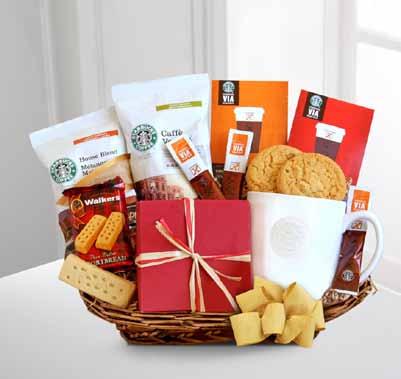 G. H. G. Starbucks Evergreen Coffee & Tea Send thanks and good wishes with this gift of Starbucks Coffee and Tazo Tea delights!