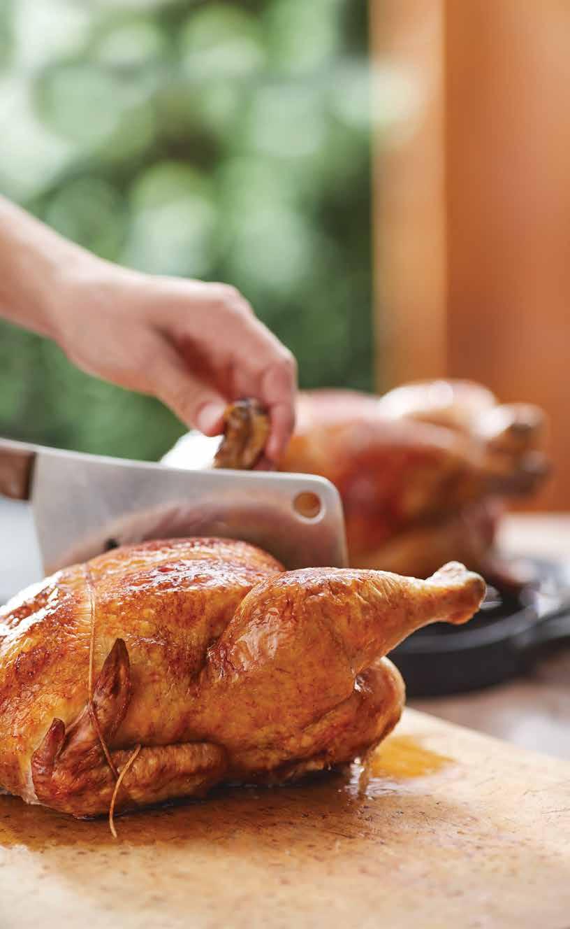 roasted chicken Slowly and tasty We select superior quality 100% Quebec chicken, seasoned with