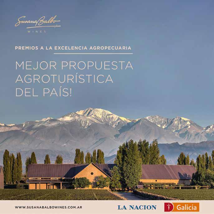 SUSANA BALBO WINES HAS THE BEST AGRITOURISM OFFER IN ARGENTINA December 11, 2017 Susana Balbo Wines was recently recognized as the Best Agritourism Offer in Argentina, a prize awarded as part of the