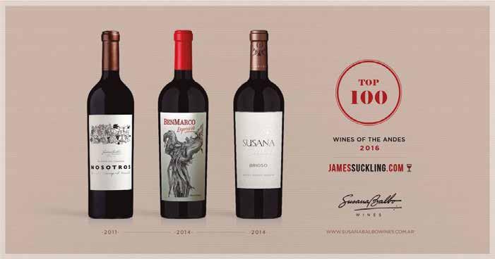 3 WINES SELECTED IN THE TOP 100 WINES OF THE ANDES 2016 REPORT JAMES SUCKLING Thursday, September 15, 2016 http://www.jamessuckling.