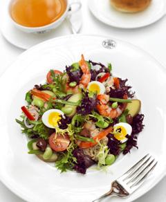 smoked salmon accompanied by a petite mesclun salad tossed in an 1837 Black Tea infused vinaigrette.