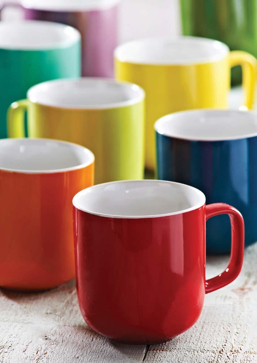 Mug The unique shape of the new oz Price and Kensington mug features a timeless palate of co-ordinating hues.