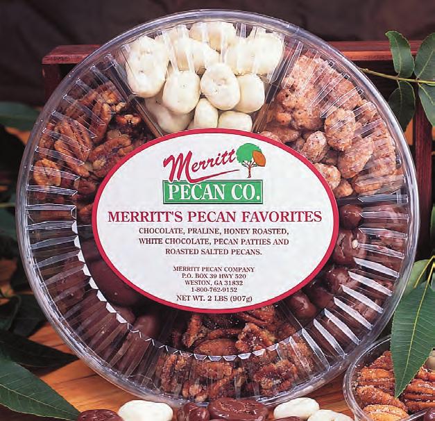 Gift Pack of Assorted Pecan Candy contains six candy varieties: Chocolate, White Chocolate, Praline, Honey Roasted,