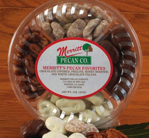 Gift Pack of Assorted Pecan Candy contains four candy varieties: Chocolate, White Chocolate, Praline and Honey Roasted