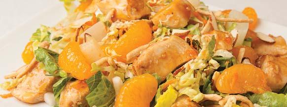 Orange Sauce MINH Chinese Chicken Salad Provide a healthy salad option with this great chicken salad that allows you to serve meat, vegetables, and fruit in one dish.