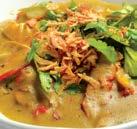 60 (King Prawn, Chicken, Beef, Roast Pork & Various Vegetables Cooked In Curry With Fresh Coconut Milk) 126. Special 5.30 127.
