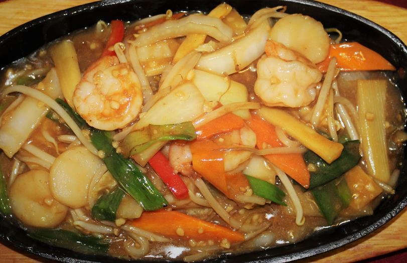 Seasonal Vegetable Dishes Deliciously simple dish, made with a mixture of Seasonal Vegetables, Stir fried in your choice of Meat or Seafood. Stir Fried King Prawns with Seasonal Vegetables... 12.