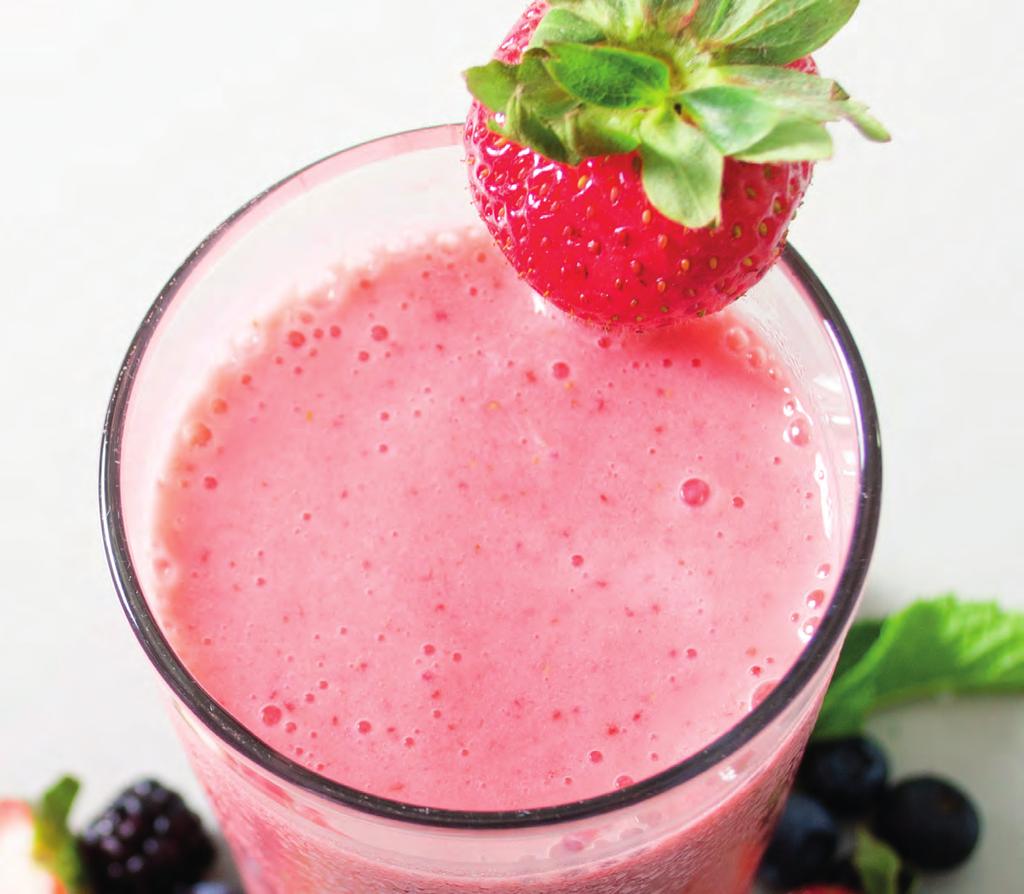 PreGel Strawberry smoothie made with Fiordilatte Smoothie and Strawberry Topping BEVERAGES PreGel offers various product lines for preparing all kind of refreshing ice drinks and granita, flavorful