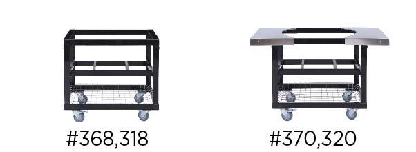 Grill Cradles & Grill Carts 177308 Cradle for Kamado All-In-One $158.00 $171.00 321 Primo GO Portable Top for Oval JR 200 (May be used separately or with Primo GO $132.00 $144.